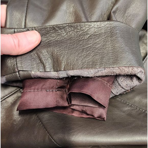 Vintage Iris Singer Collection Women's Brown 100% Leather Pants Size 2 - Picture 11 of 11